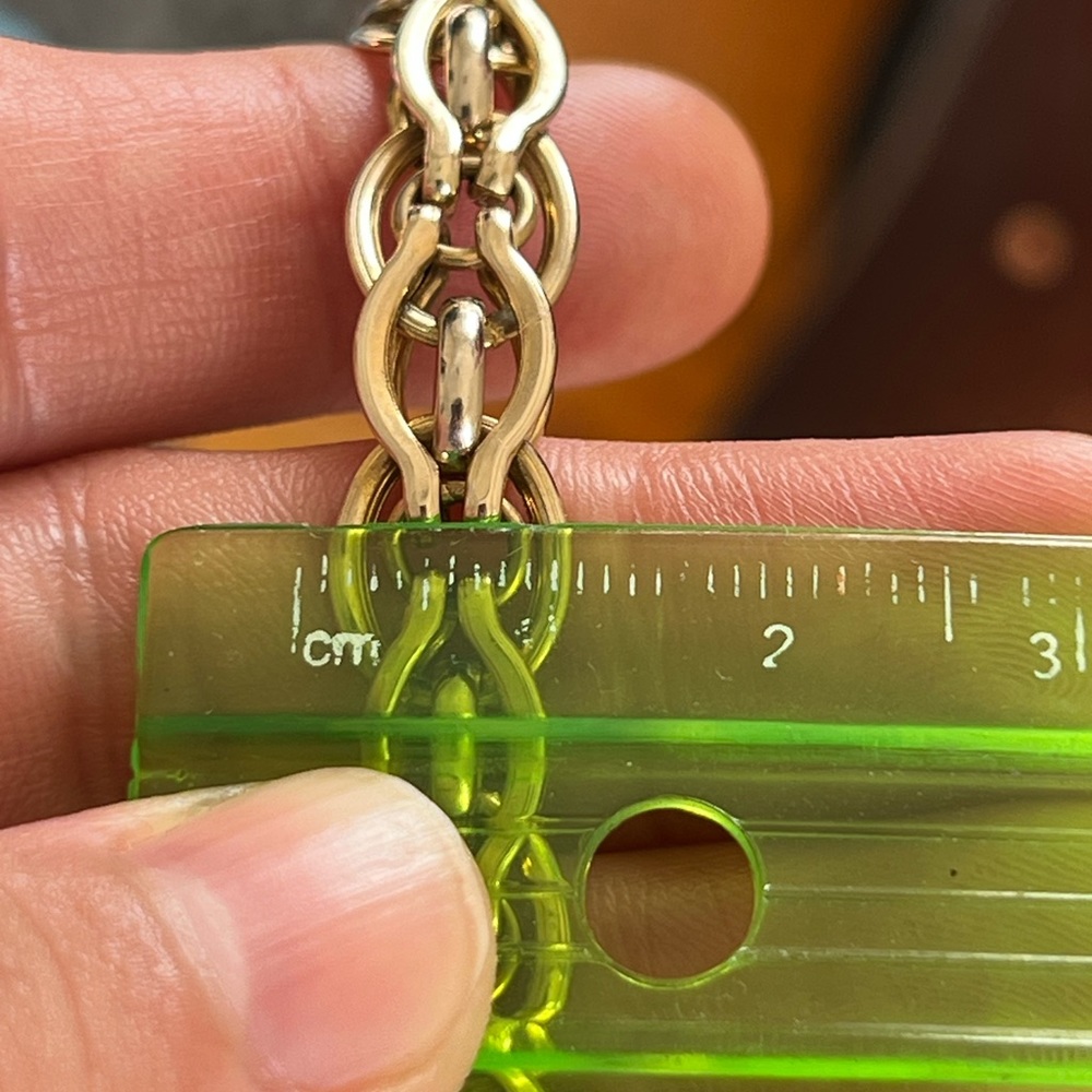 14k gold Large Fancy Clasp bracelet - Picture 5 of 10